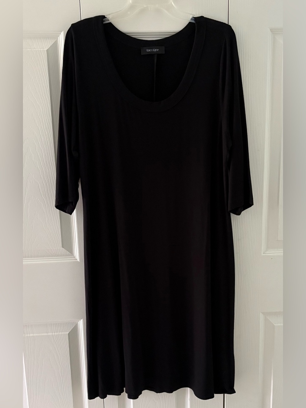 Karen Kane Little Black Dress, scoop neck with stretchy fabric 1X